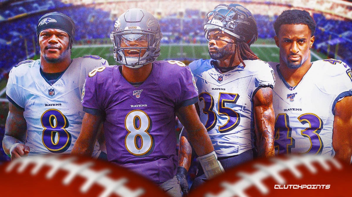 Lamar Jackson, Ravens, Justice Hill, Gus Edwards, rushing, history