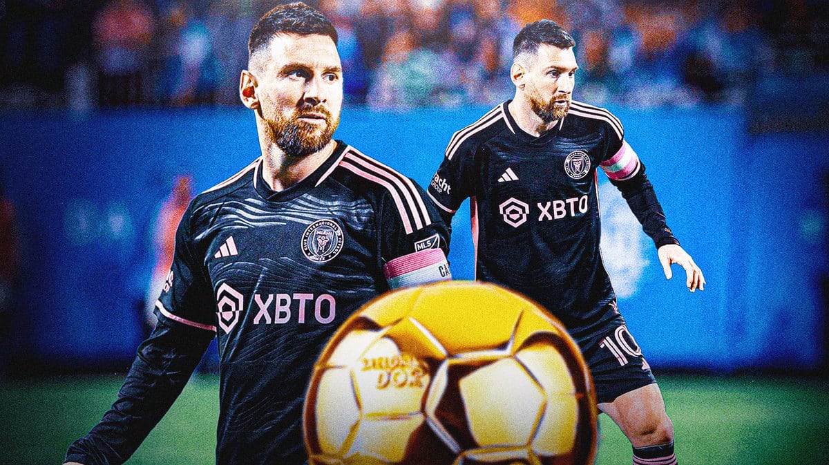 Lionel Messi preparing to receive his eighth career Ballon d'Or