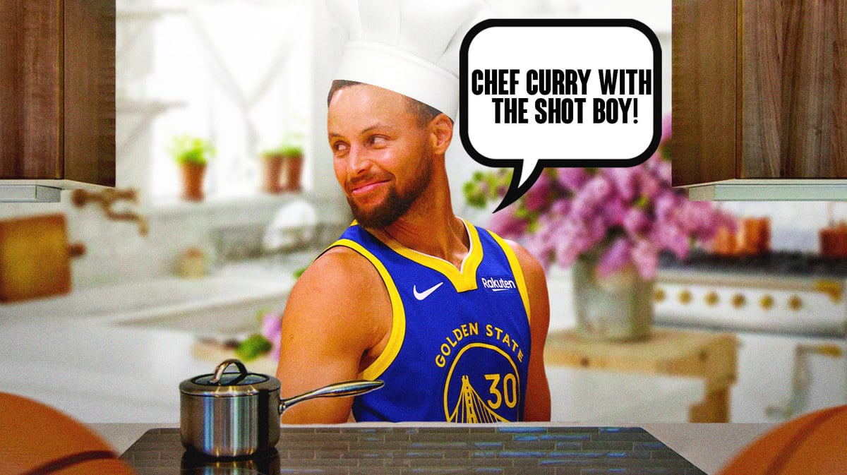 Warriors' Stephen Curry wearing a chef hat in NBA MVP rankings