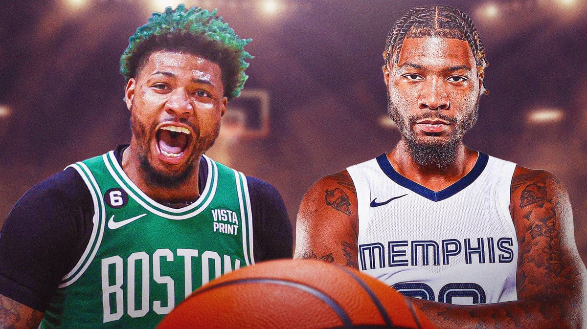 Marcus Smart playing for the Celtics and the Grizzlies.