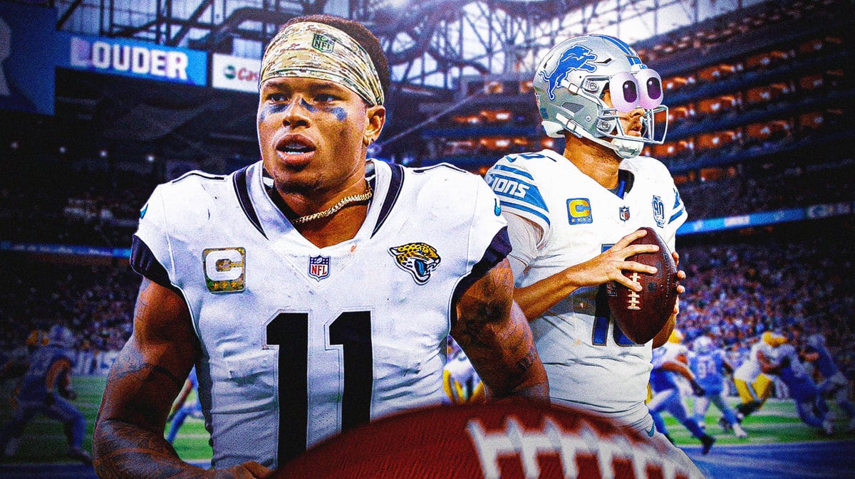 Marvin Jones with Jared Goff, who is surprised by Jones' sudden Week 7 absence for the Lions