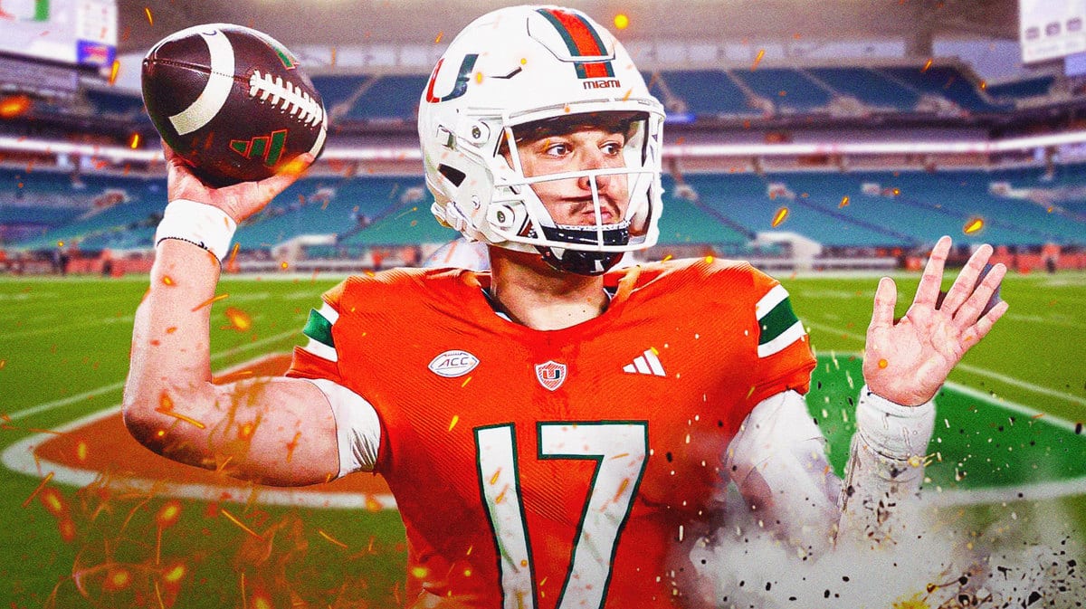Action shot of Emory Williams of Miami on fire