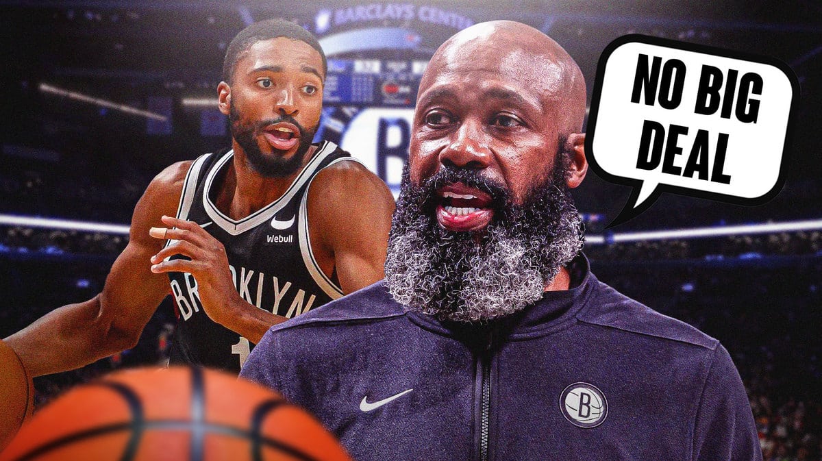 Mikal Bridges in action, Jacque Vaughn saying "no big deal"