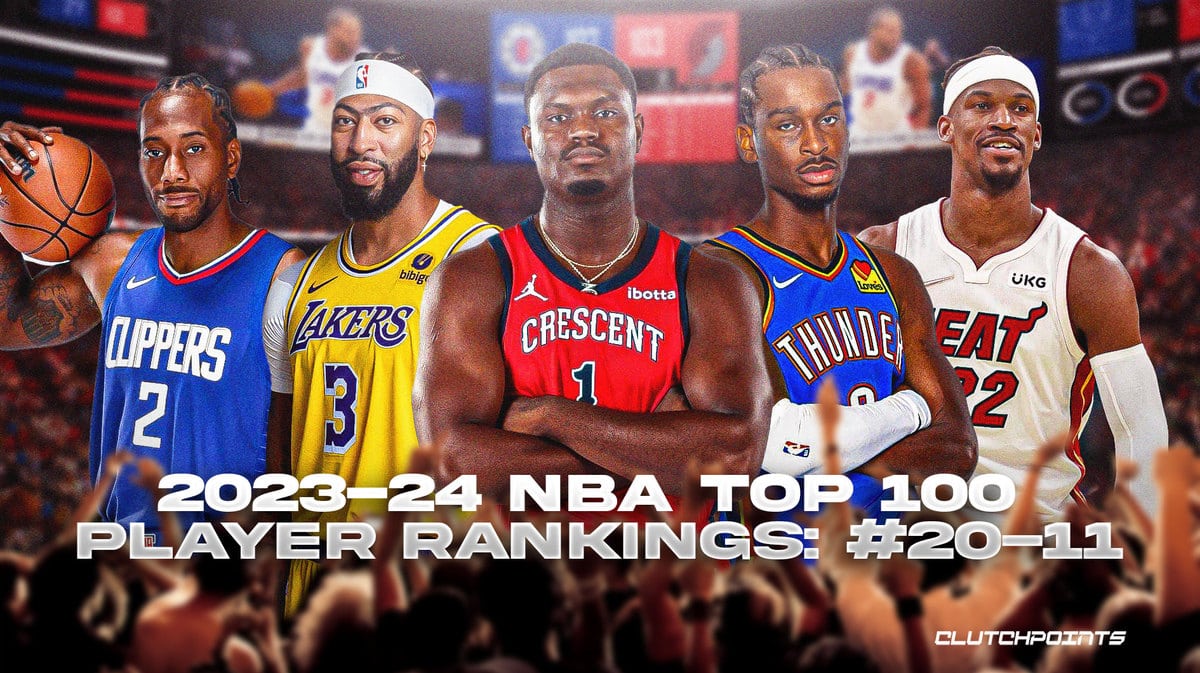 NBA Player Rankings, Zion Williamson, Shai Gilgeous-Alexander, Anthony Davis, Kawhi Leonard, Jimmy Butler