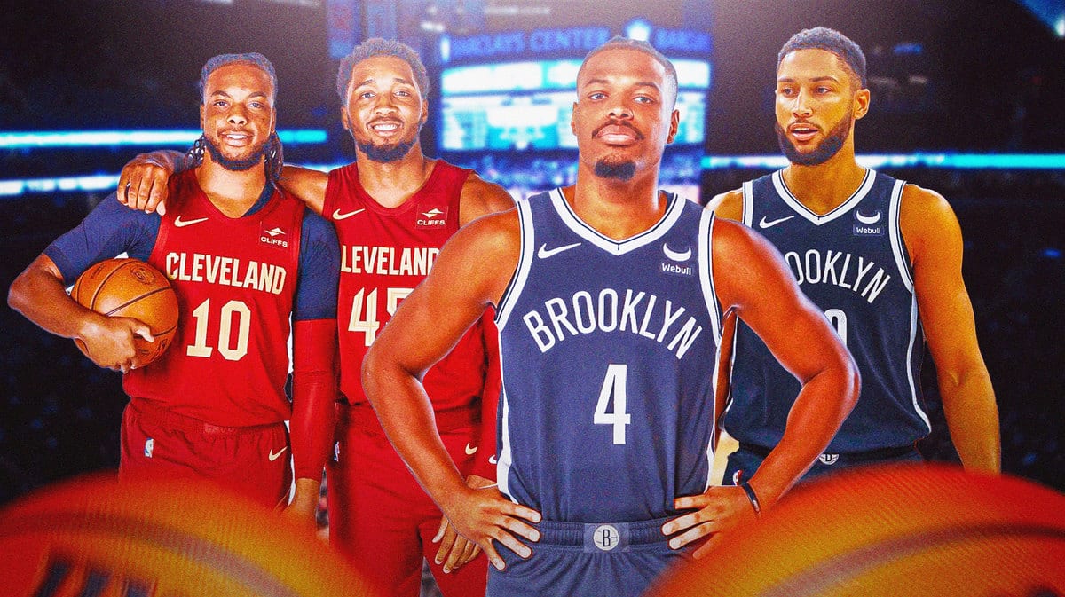 Dennis Smith Jr. surrounded by Ben Simmons and Cavs stars Donovan Mitchell, Donovan Mitchell, Is Dennis Smith Jr. playing in season opener vs. Cavs?