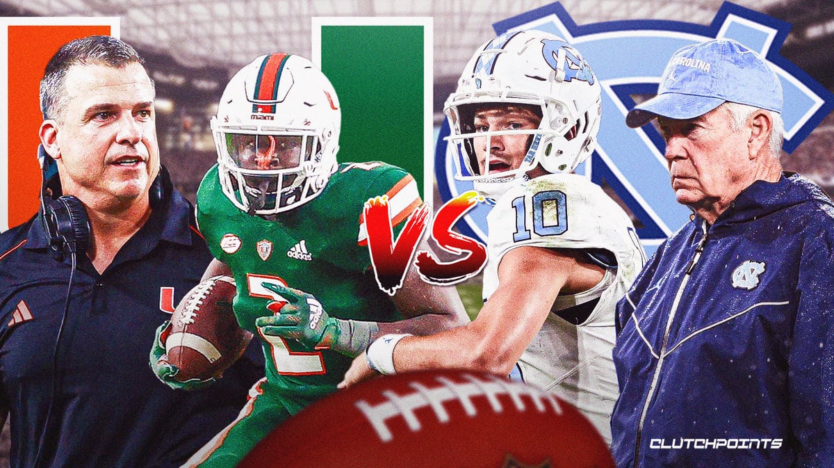 North Carolina Miami, Miami Football, North Carolina Football, Drake Maye