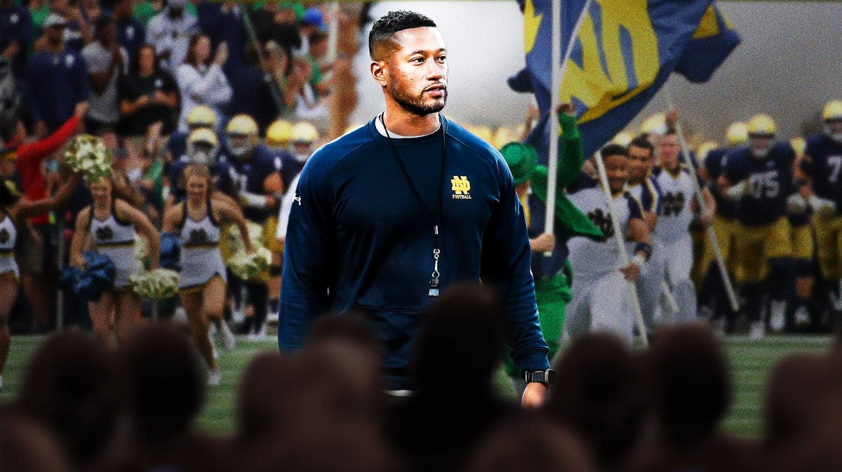 Notre Dame football head coach Marcus Freeman