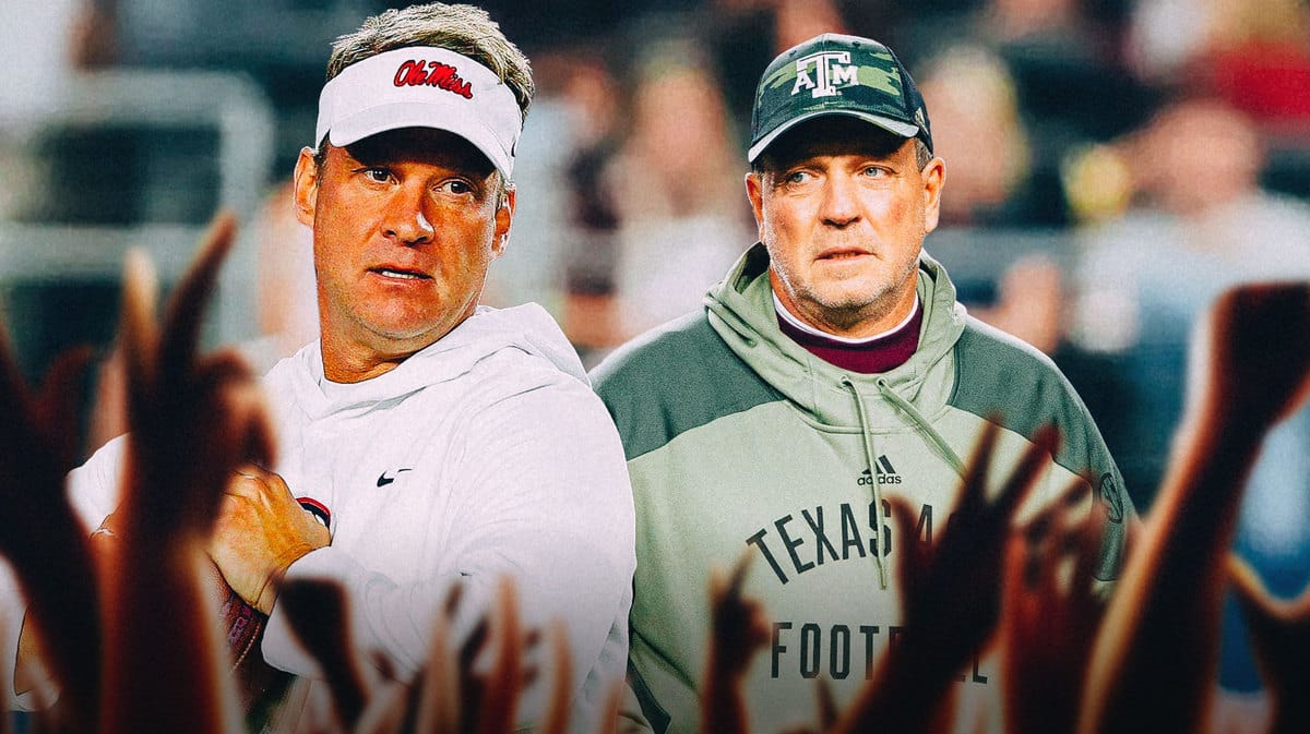 Ole Miss football head coach Lane Kiffin and Texas A&M football head coach Jimbo Fisher