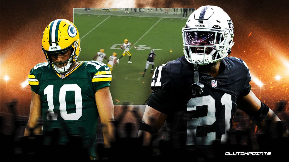 Raiders, Packers, Jordan Love, Amik Robertson, interception