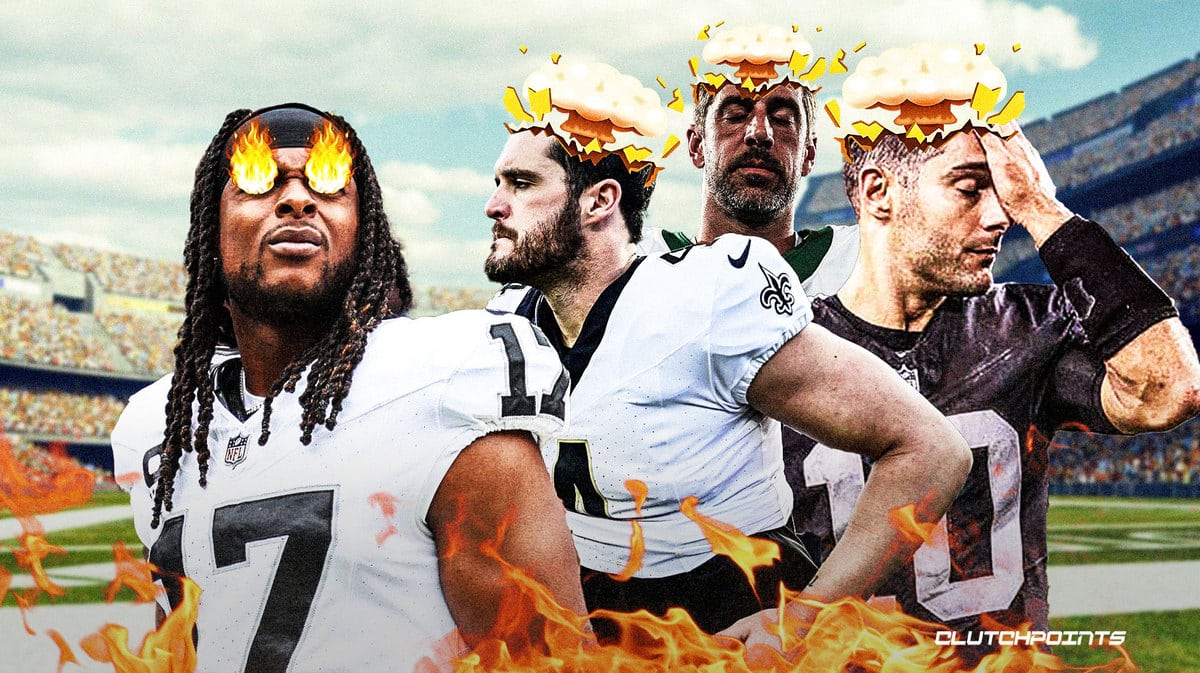 Davante Adams, Jimmy Garoppolo, Aaron Rodgers, Derek Carr, Las Vegas Raiders