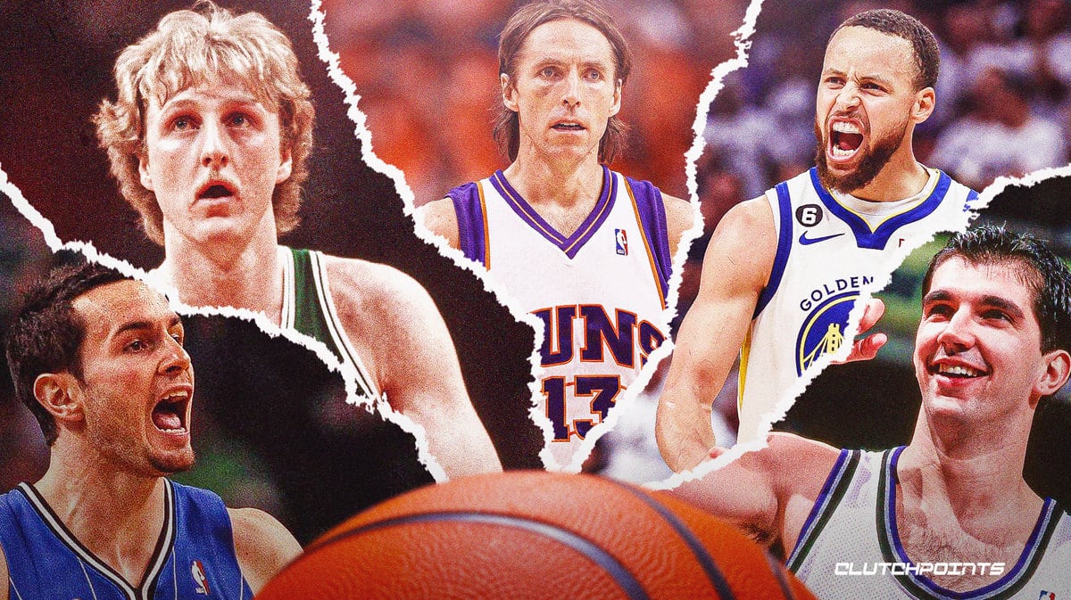 best shooters in NBA history, Steph Curry, Ray Allen, Klay Thompson, Reggie Miller, Larry Bird