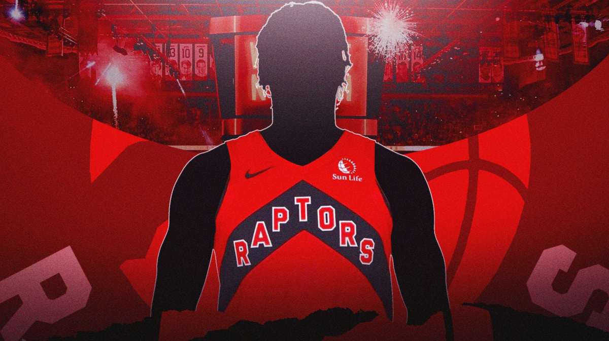 Shadowy player in a Raptors jersey, Justise Winslow contract Raptors roster