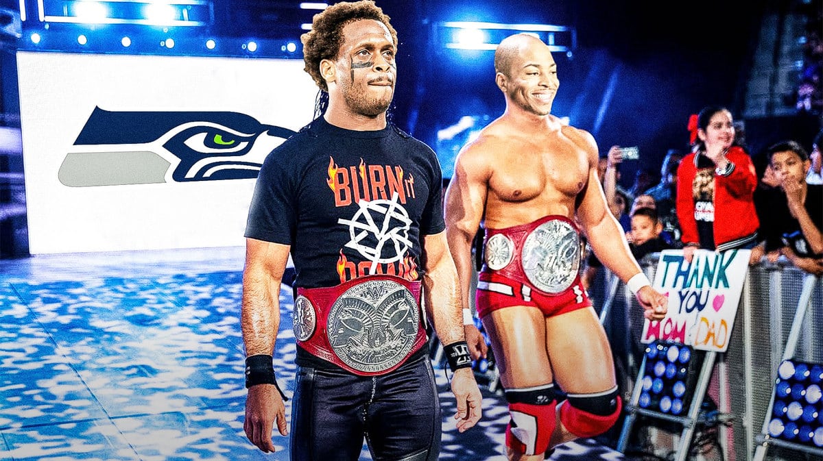Tyler Lockett and Geno Smith of the Seahawks as a tag team