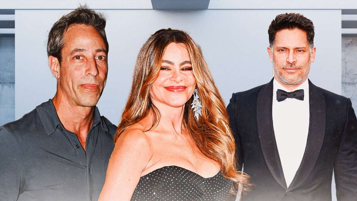 Sofia Vergara with Justin Saliman and Joe Manganiello to the side.