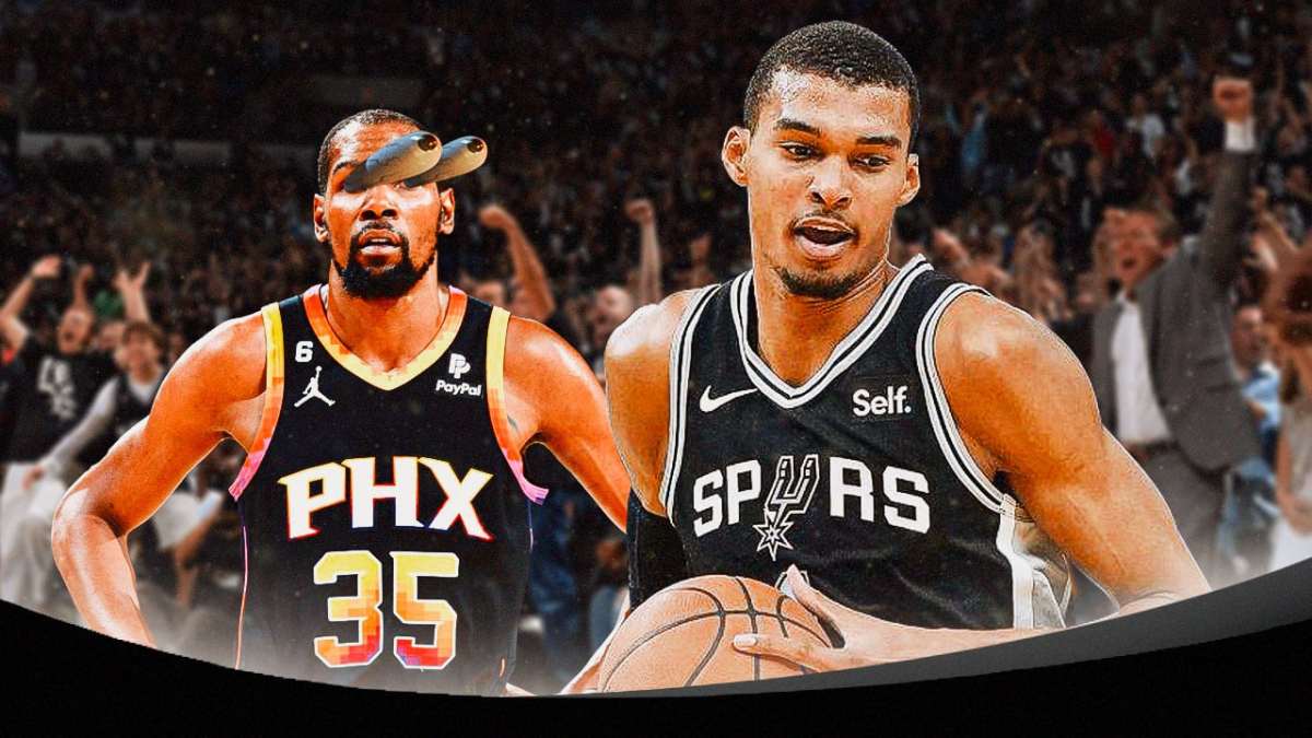Spurs' Victor Wembanyama leaves Suns' Kevin Durant frozen in shock