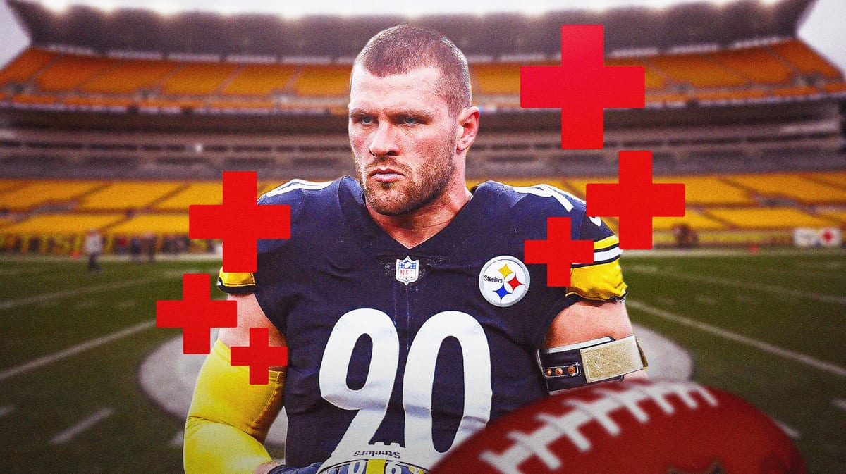 TJ Watt with red medical symbols around him