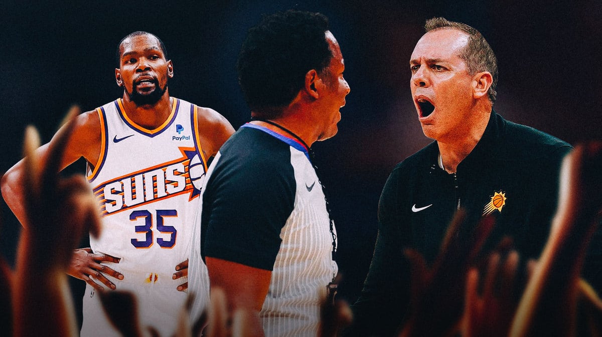 Kevin Durant and Frank Vogel upset at referee
