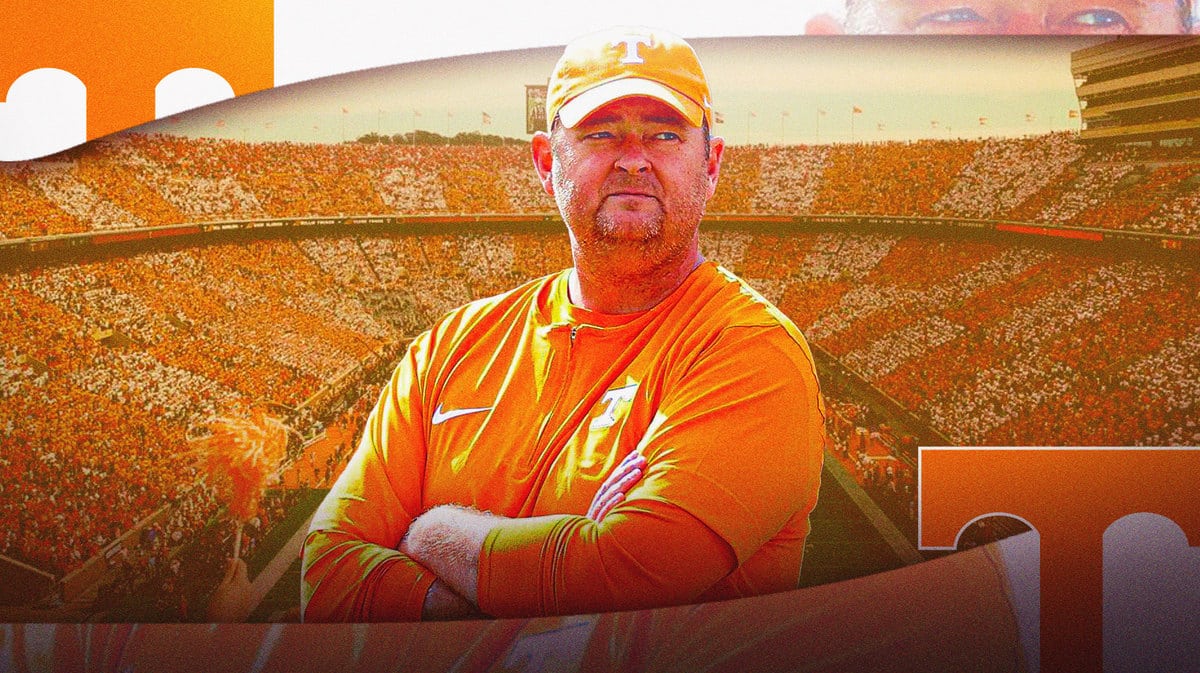 Tennessee football coach Josh Heupel stands in silence after the Alabama football program bested the Vols in their SEC college football matchup.
