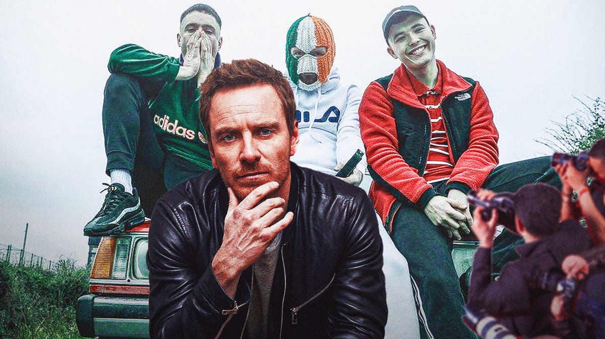 Michael Fassbender with Kneecap.