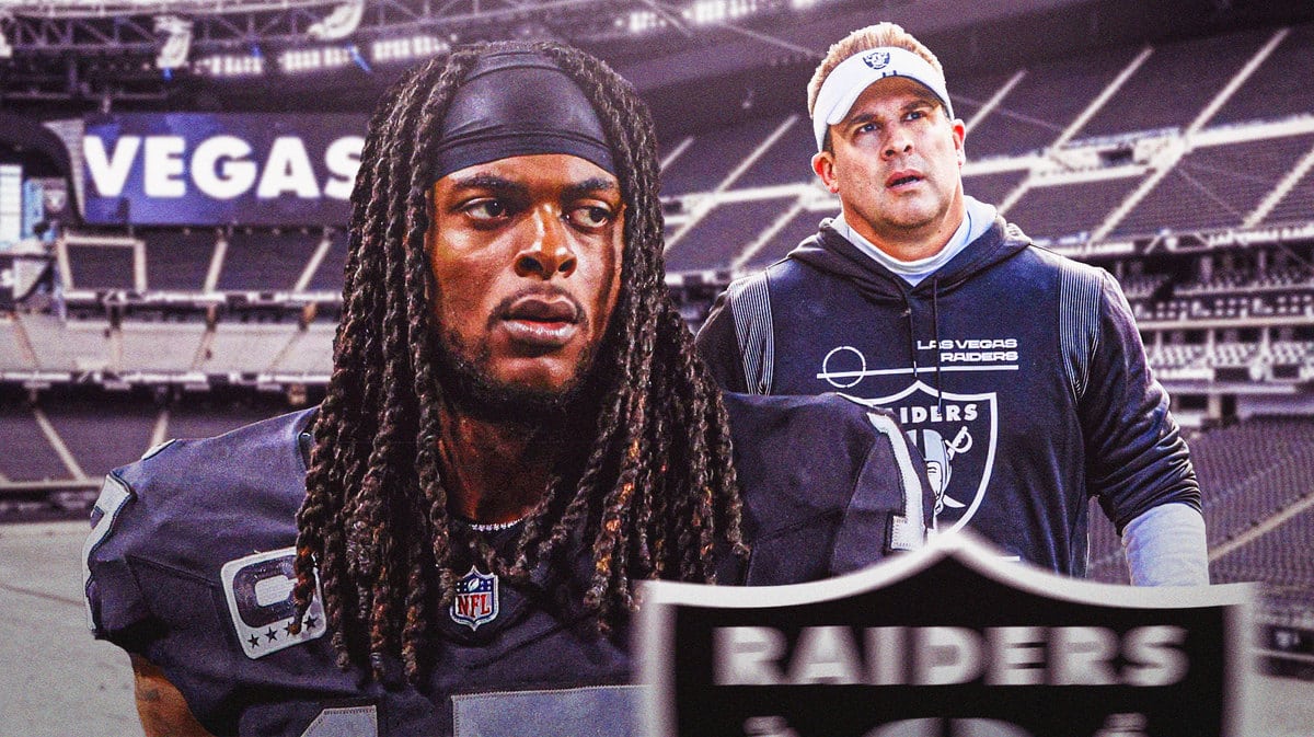 Davante Adams looking angry next to Josh McDaniels