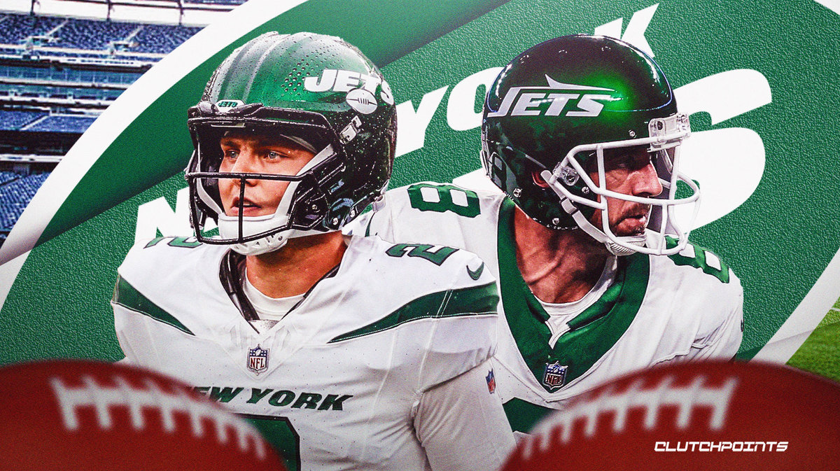 New York Jets Zach Wilson Aaron Rodgers quarterback