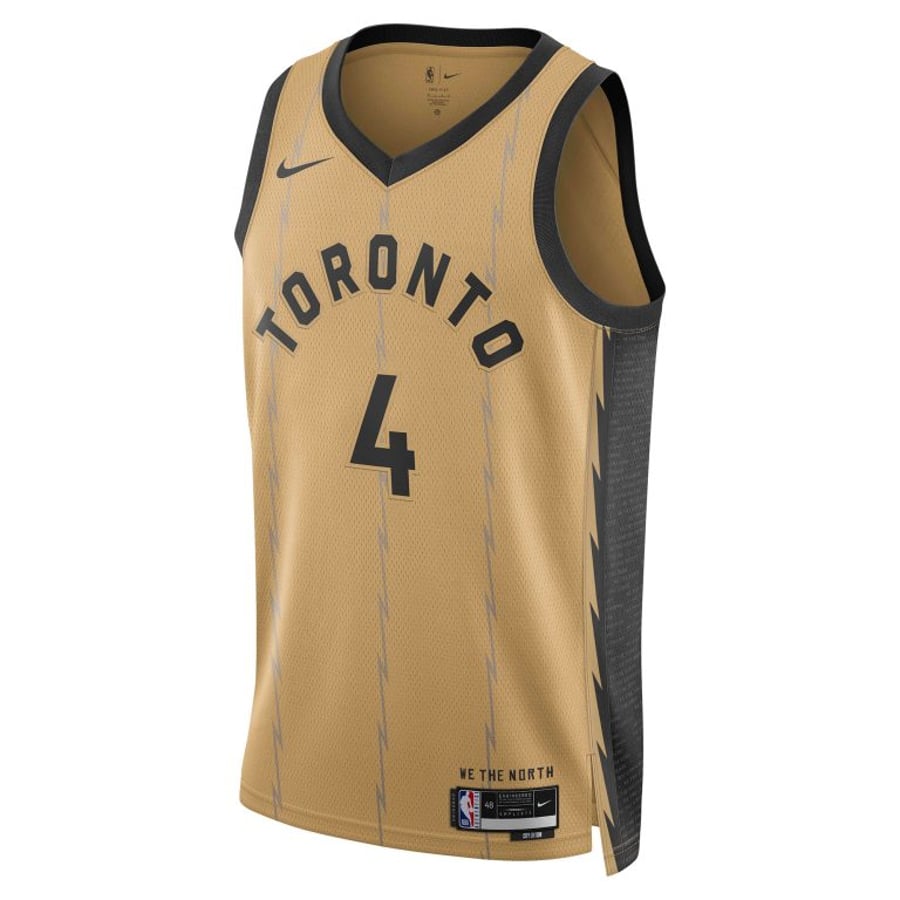 Toronto Raptors NBA City Edition Jersey 2023-2024 on a white background.