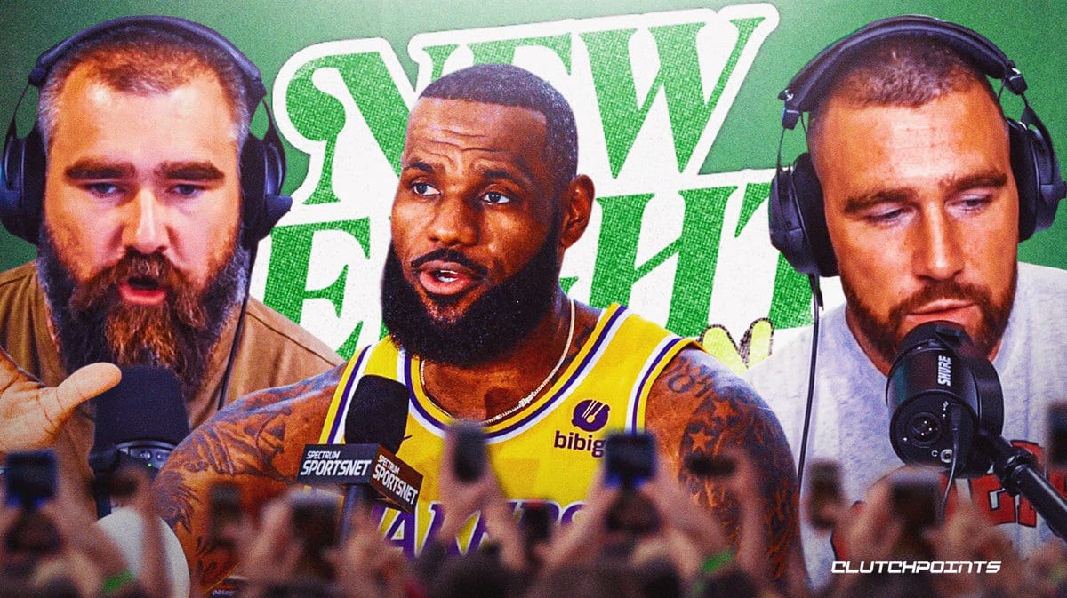 Jason Kelce, LeBron James, Travis Kelce, Lakers, Chiefs