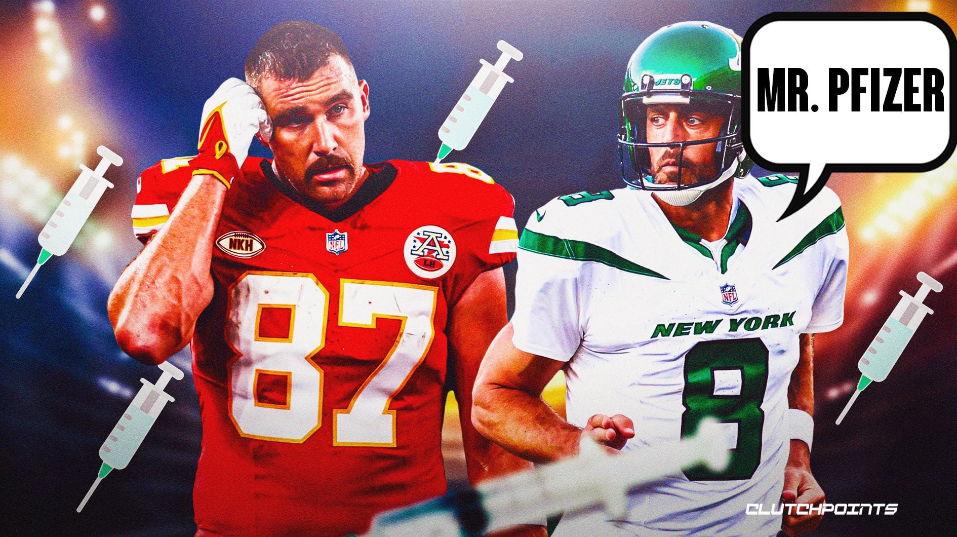 Aaron Rodgers calls Travis Kelce 'Mr Pfizer' while talking about Jets'  performance against Chiefs