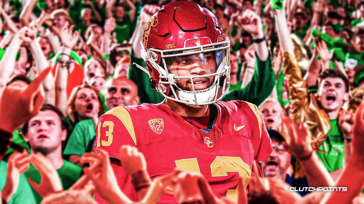 USC football, Caleb Williams, Notre Dame football, Caleb Williams nails, USC vs Notre Dame