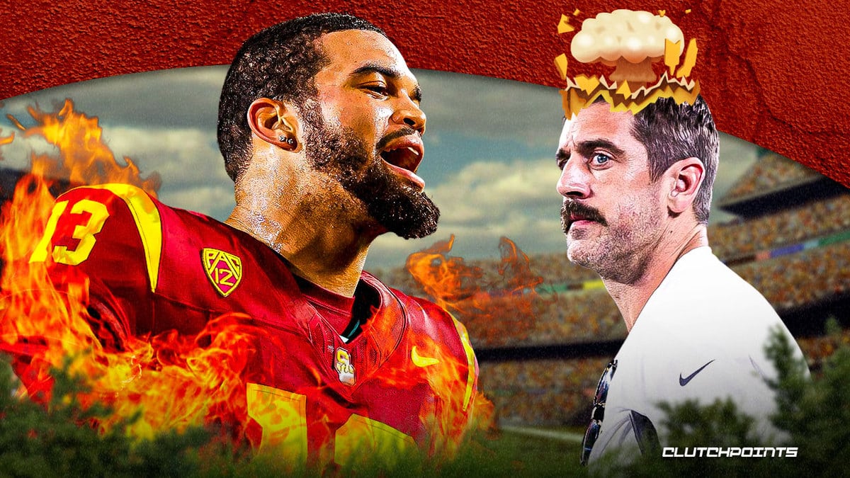 Caleb Williams, Aaron Rodgers, USC Football, Caleb Williams 2024 NFL Draft, Caleb Williams Aaron Rodgers