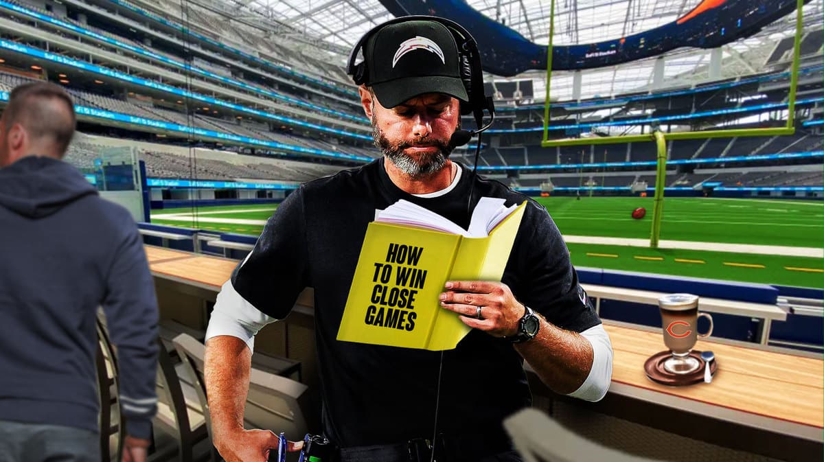 Brandon Staley fired, Chargers, reading a book titled How to Win Close Games, Bears