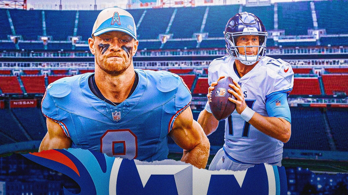Will Levis and Ryan Tannehill, who will battle for the Titans starting quarterback spot when Tannhehill returns from injury.