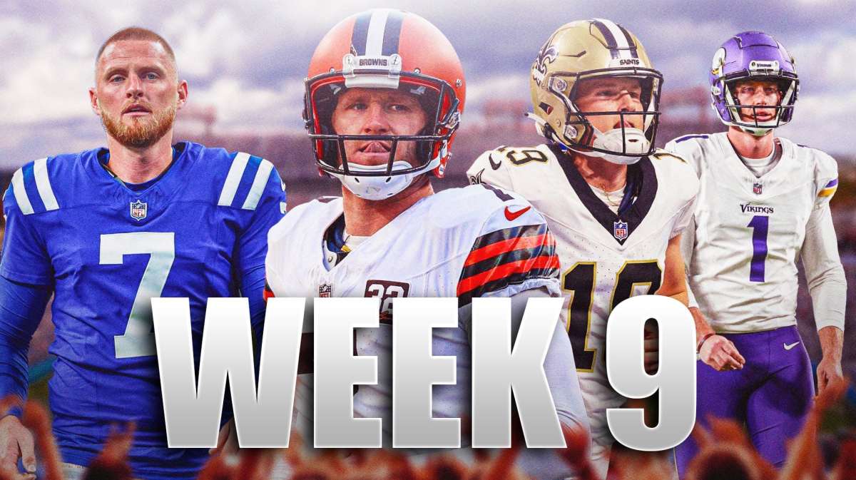 The Week 9 fantasy football kickers, including Dustin Hopkins, Blake Grupe, Matt Gay, and Greg Joseph