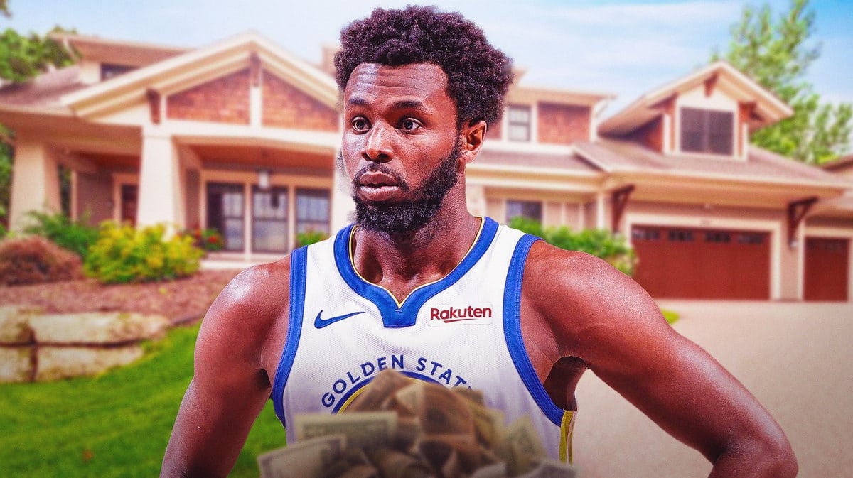 Andrew Wiggins in front of his former home.