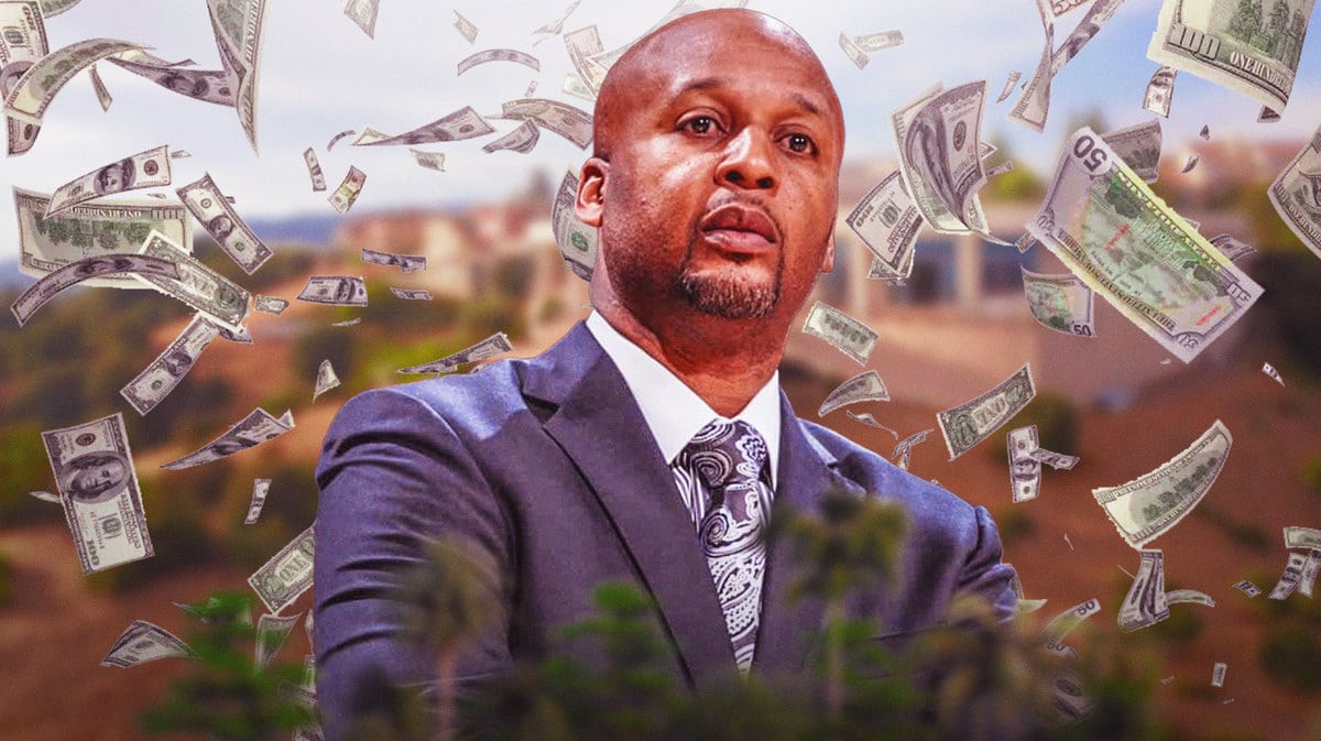 Los Angeles Clippers assistant coach Brian Shaw in front of his Oakland, Calif., mansion.