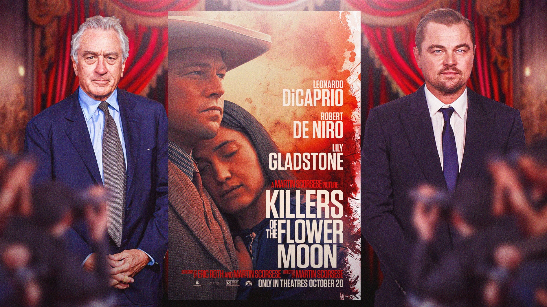 Killers of the Flower Moon stars Robert De Niro and Leonardo DiCaprio.