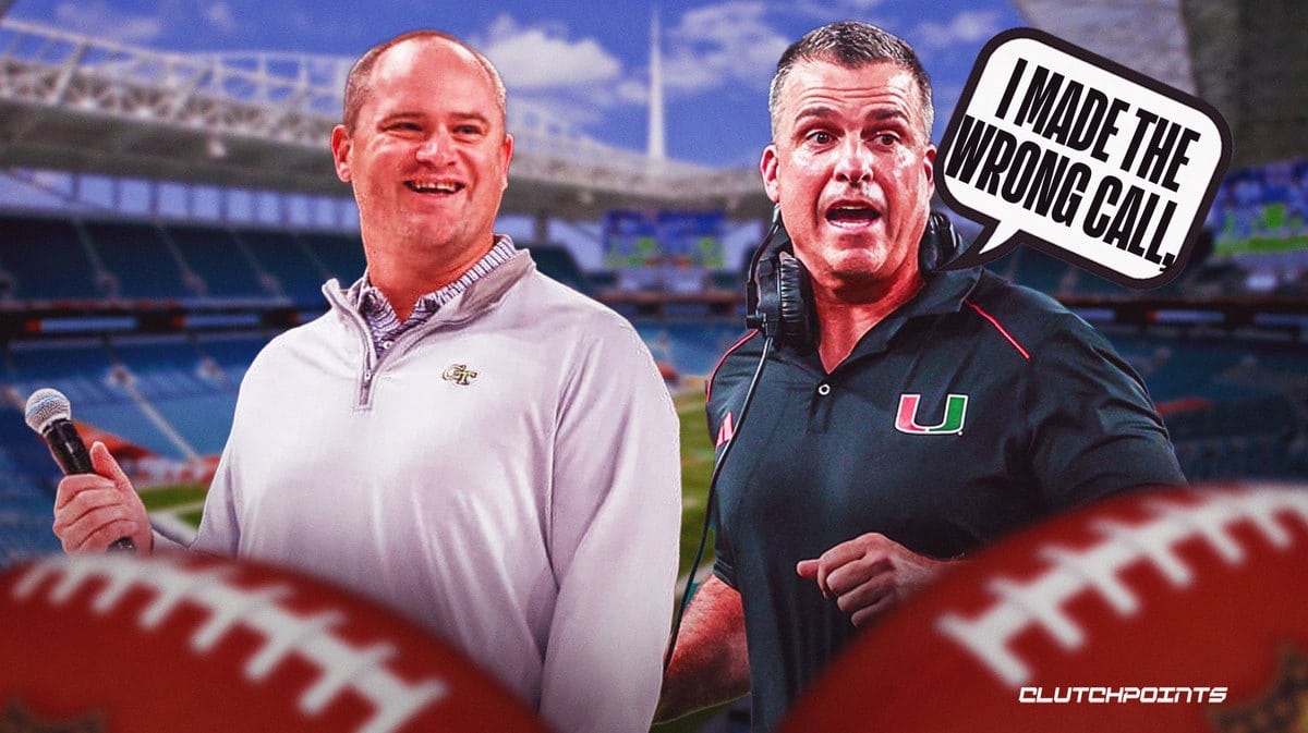 Miami football, Georgia Tech football, Mario Cristobal, Brent Key, Haynes King