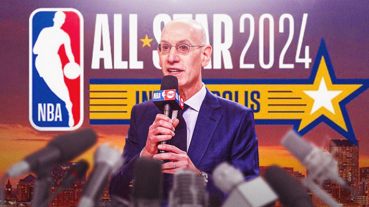 2024 NBA All-Star Game logo with Adam Silver