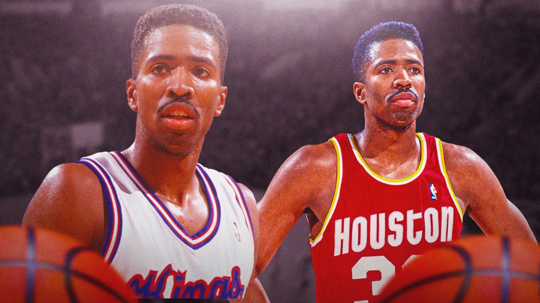 Kenny Smith playing for the Rockets and the Kings.