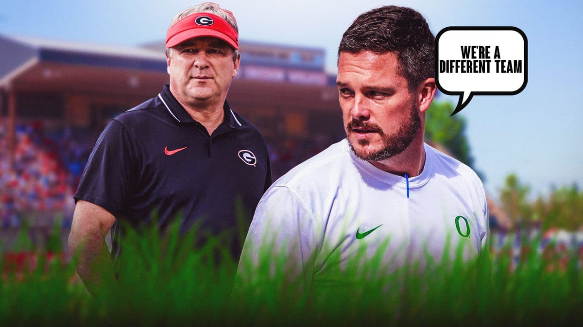 Kirby Smart next to Dan Lanning with a speech bubble that says: We're a different team
