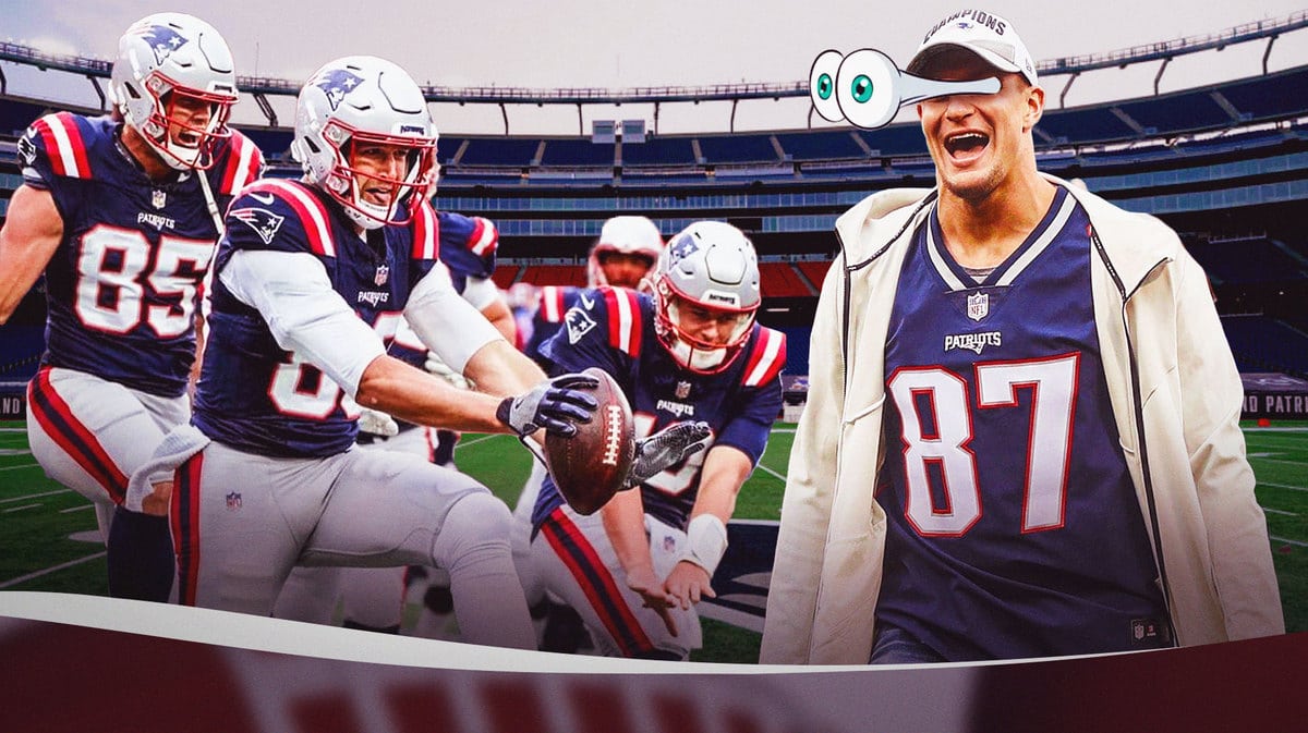 New England Patriots players and Rob Gronkowski