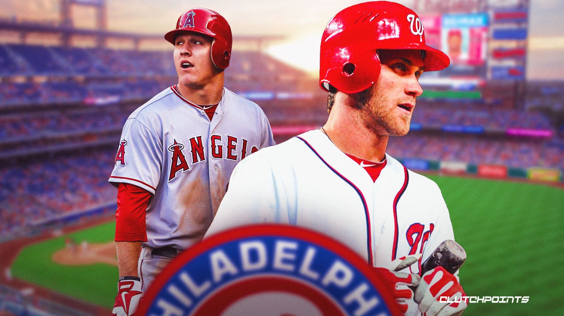 Bryce Harper, Mike Trout, Angels, Nationals