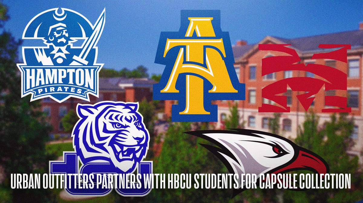 Hampton, North Carolina A&T,, Morehouse, Tennessee State, North Carolina central logo, North Carolina Central in background