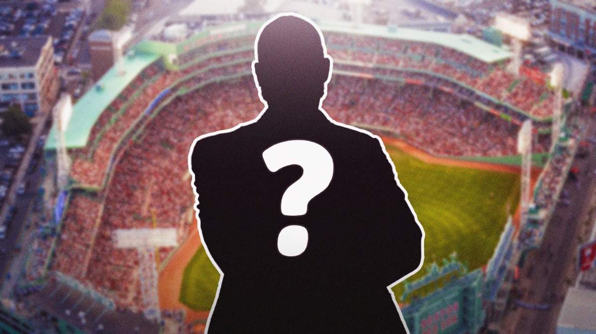James Click as a silhouette with Fenway Park in the background