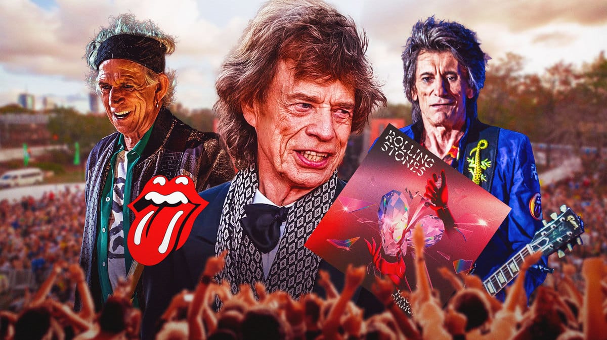 The Rolling Stones members Keith Richards, Mick Jagger, and Ronnie Woods, Hackney Diamonds.