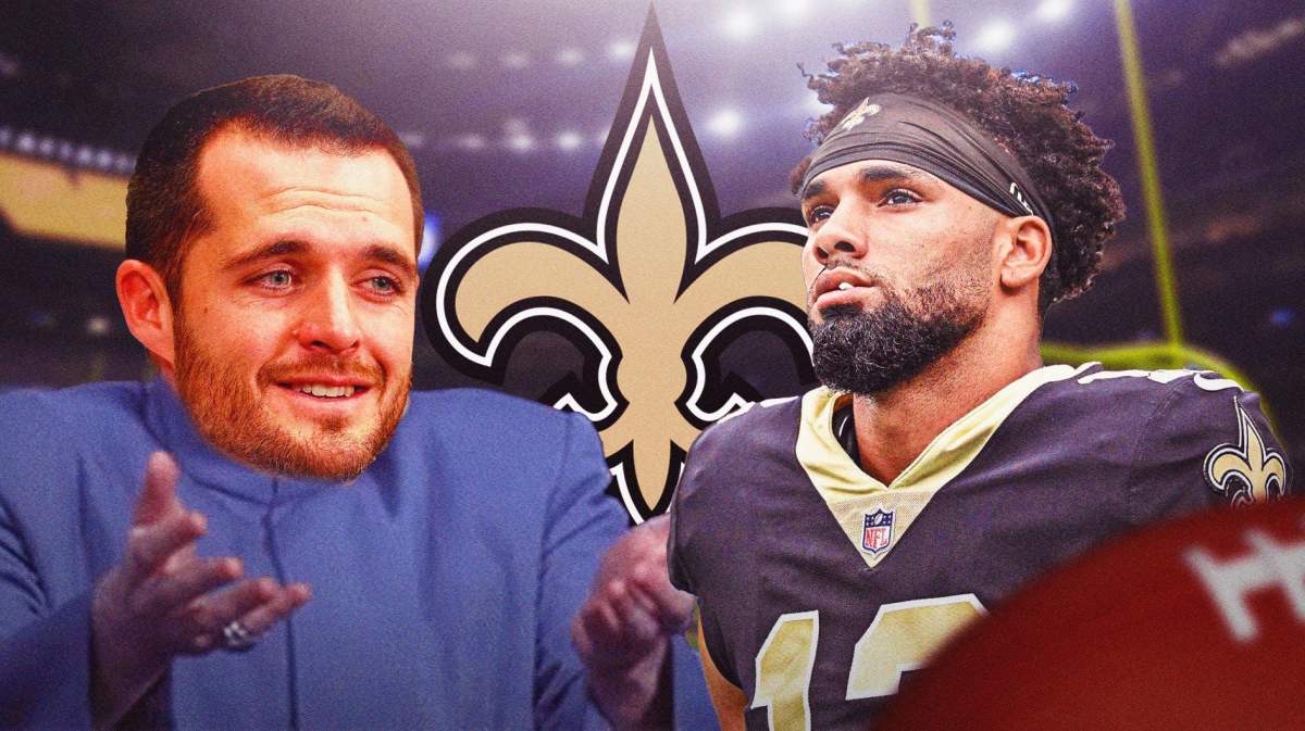 Saints QB Derek Carr showing support for teammate Chris Olave