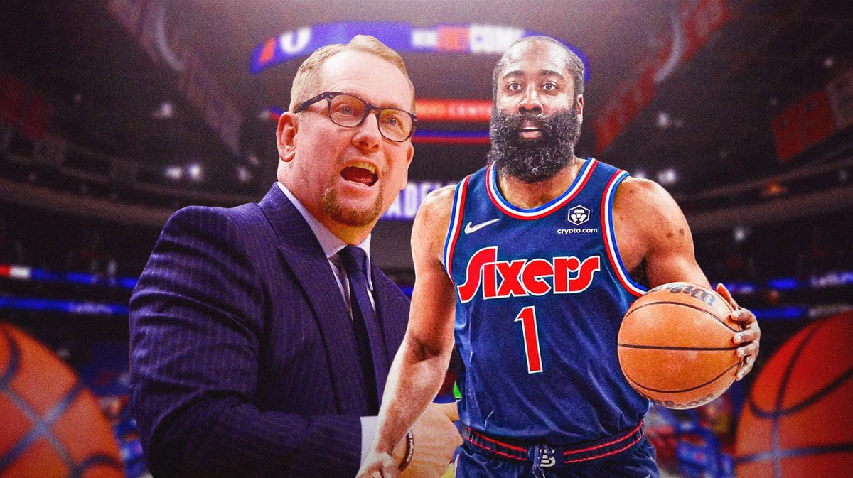 James Harden and Nick Nurse.
