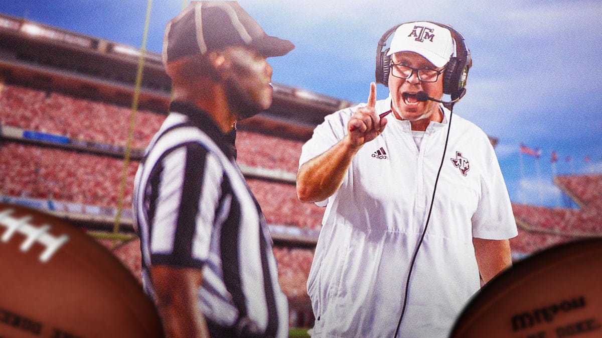 Texas A&M football HC Jimbo Fisher upset with the refs for failed TC call against South Carolina.