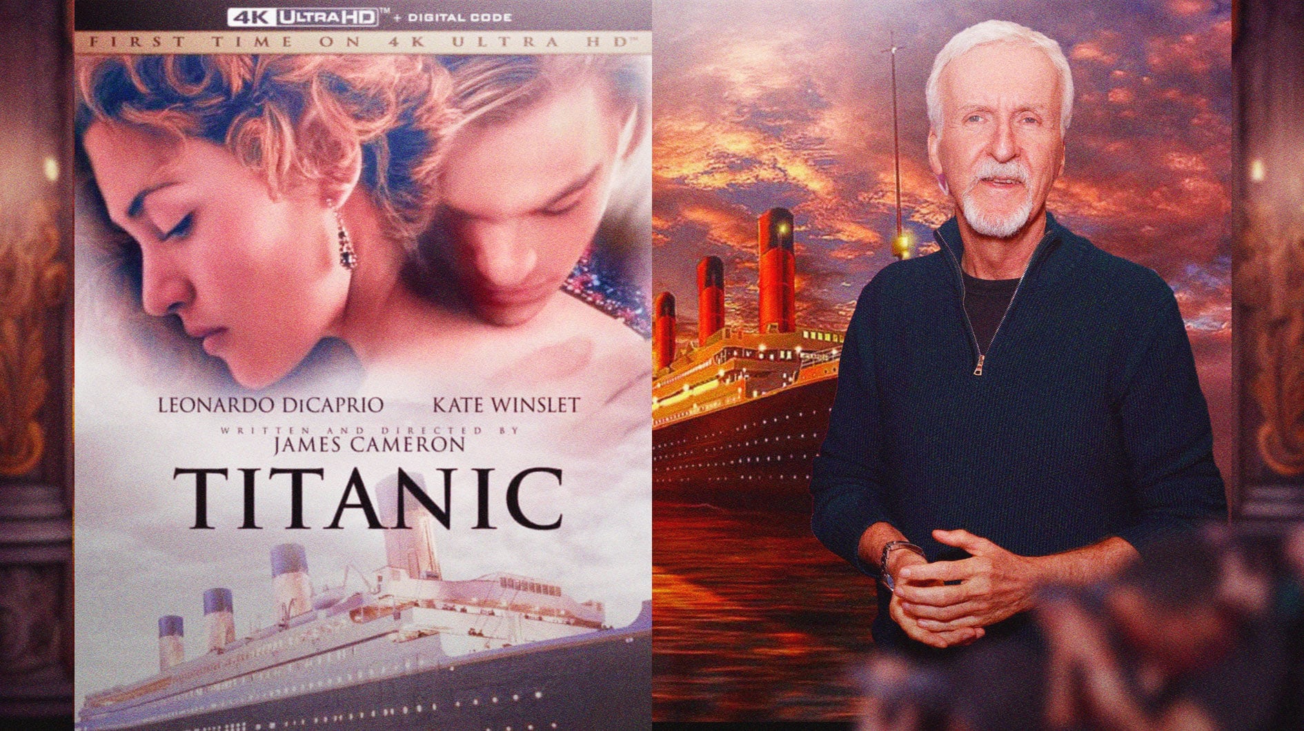  Titanic [4K UHD] : Leonardo DiCaprio, Kate Winslet, James  Cameron: Movies & TV
