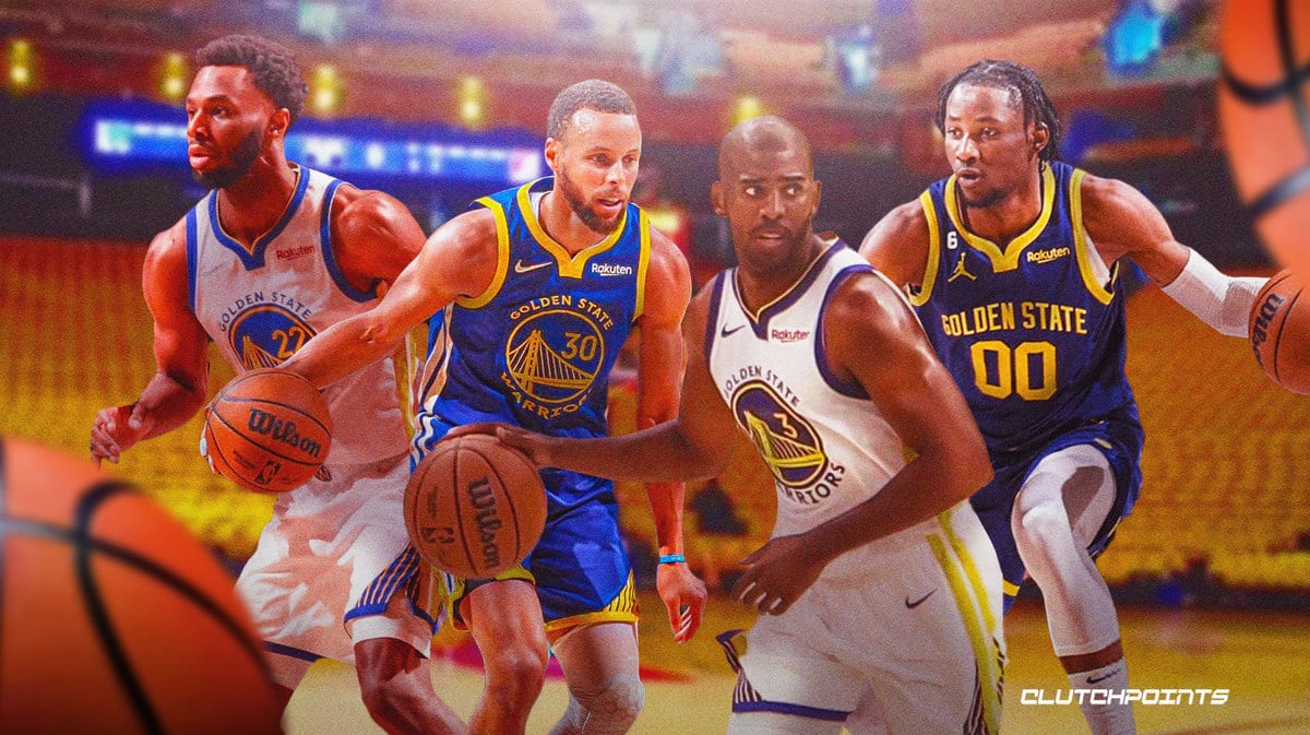 Andrew Wiggins, Stephen Curry, Chris Paul, Jonathan Kuminga, Warriors